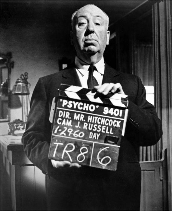 Hitchcock on the Set of "Psycho"