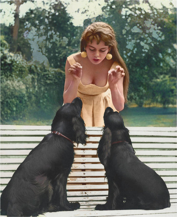 Brigitte Bardot with Her Dogs