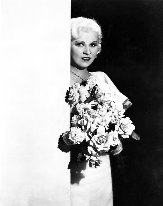 Mae West with Flowers