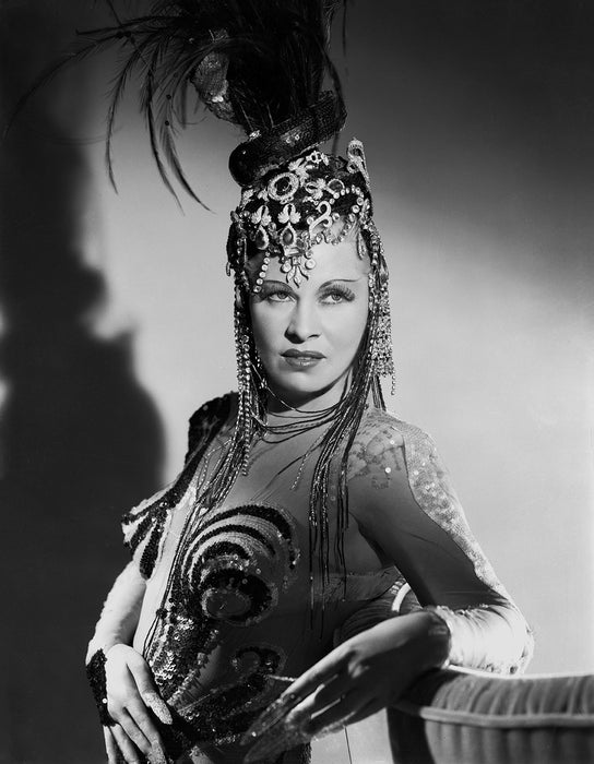 Mae West in Headdress