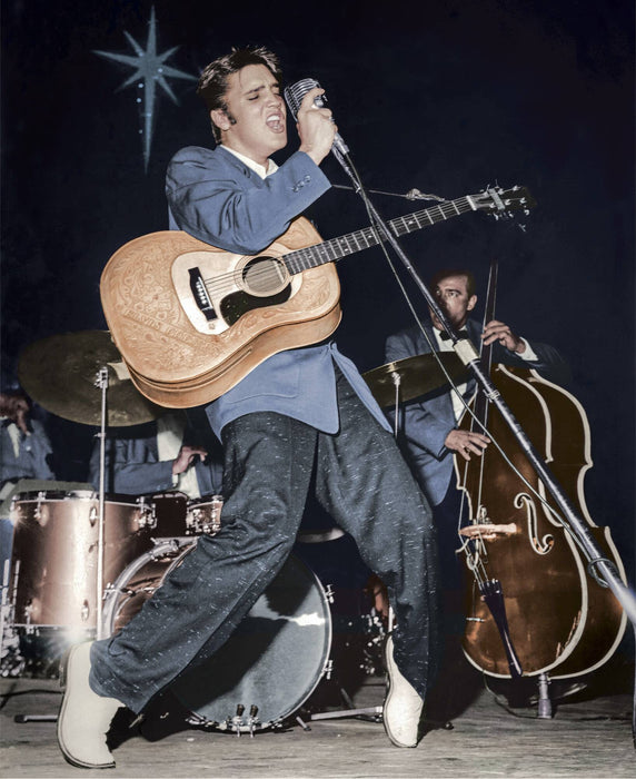 Elvis Presley Rocking Out on Stage
