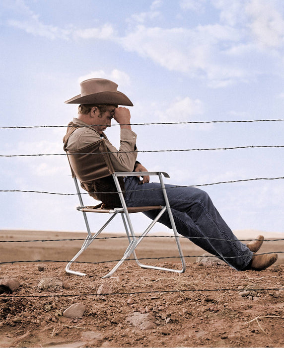 James Dean Behind Fence in "Giant"