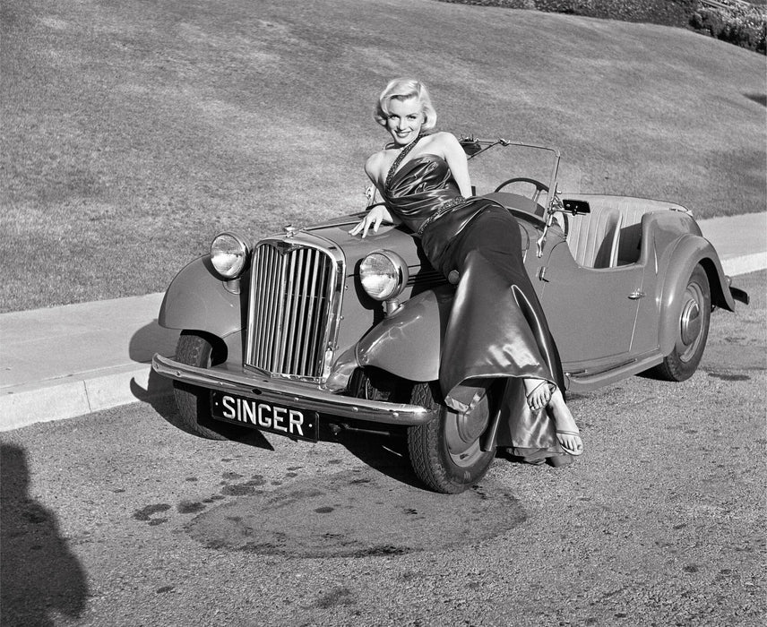 Marilyn Monroe with Classic Roadster for "How to Marry a Millionaire"