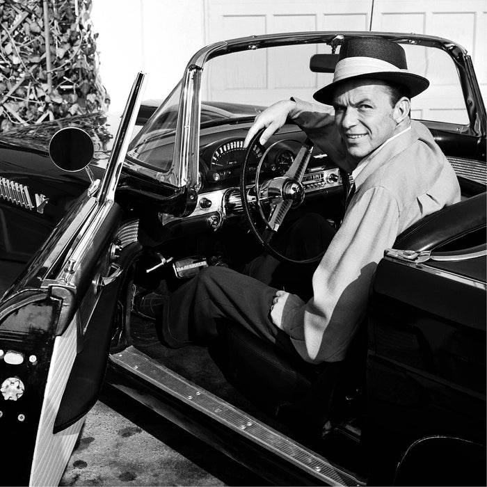 Frank Sinatra in His Ford Thunderbird